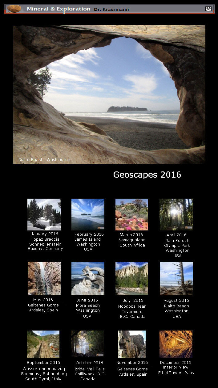 Geoscapes Desktop Calendar 2016